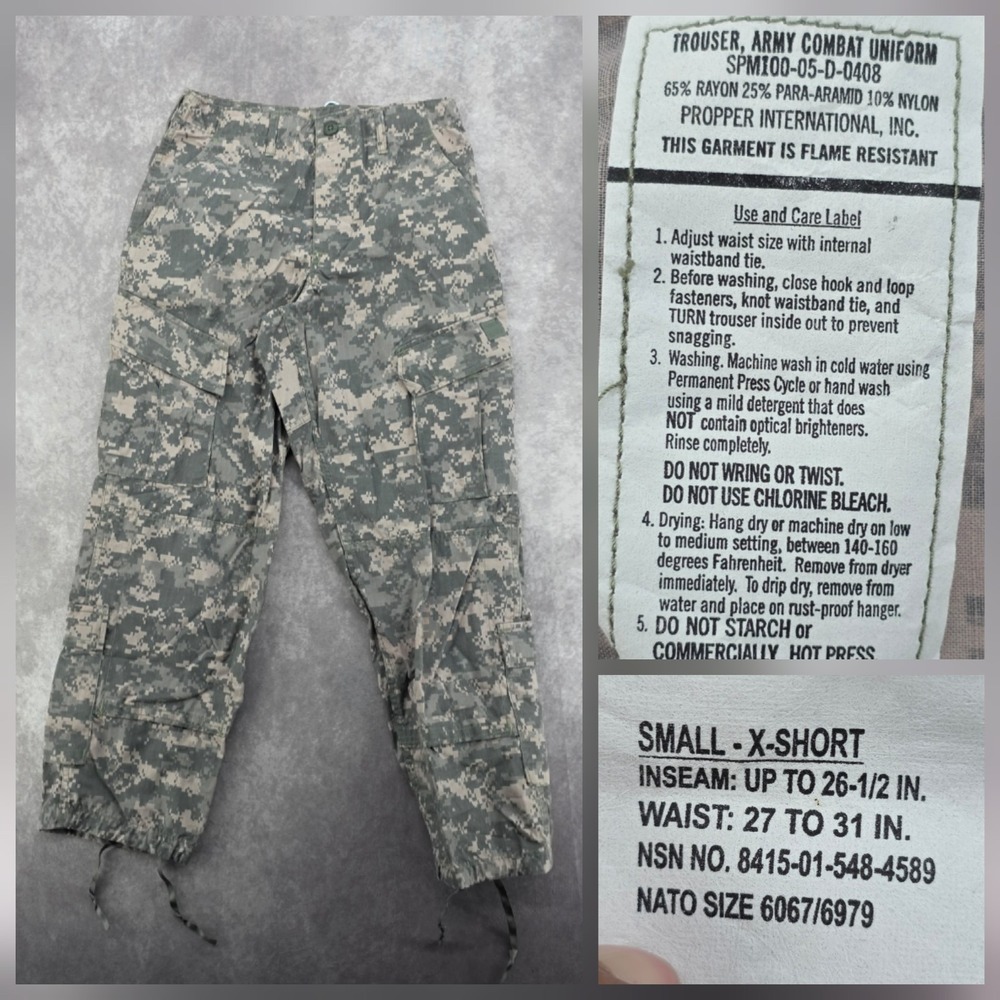 FR ACU Pants Small X-Short Propper Army Combat Uniform Trousers UCP Camo
